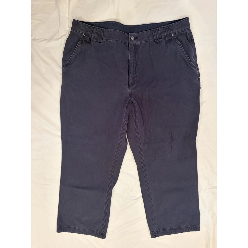 Duluth Trading Co Pants Men's 42x32 (Actual 40'x29") Navy Canvas Carpenter